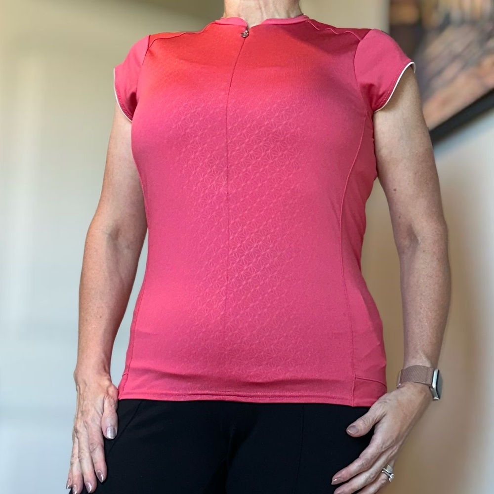 Bontrager Women's Pink cap Sleeve cycling Jersey top large